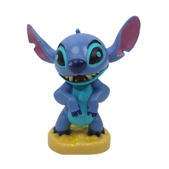 Disney Stitch 2" Mini Figure Collectible Toy Cake Topper Hula Figurine Lot Of 2 - Picture 11 of 12